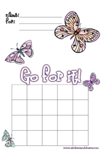 butterfly reward chart