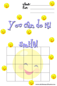 smiley face reward chart for kids