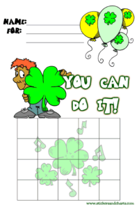 St. Patrick's Day chart for kids