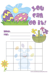 Easter chore chart for kids
