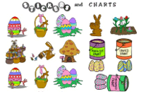 Easter egg stickers