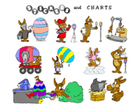 Easter bunny stickers